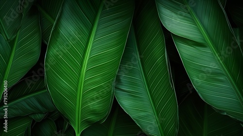 Vibrant green and turquoise leaves layering each other, perfect for patterns and natural backgrounds