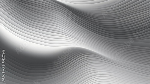 A strong presence of dynamic metallic waves span across a gradient gray, showcasing movement and depth
