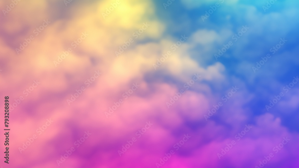 Cloudy sky in blue and violet or purple colorful background.