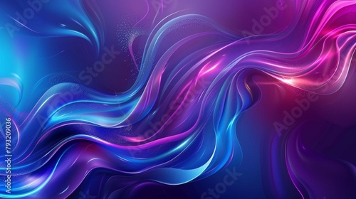 Enamel flat background with flowing blue and purple design 