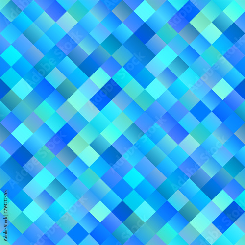 Seamless geometrical square pattern background - abstract geometric vector graphic design from diagonal squares