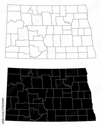 North Dakota administrative maps