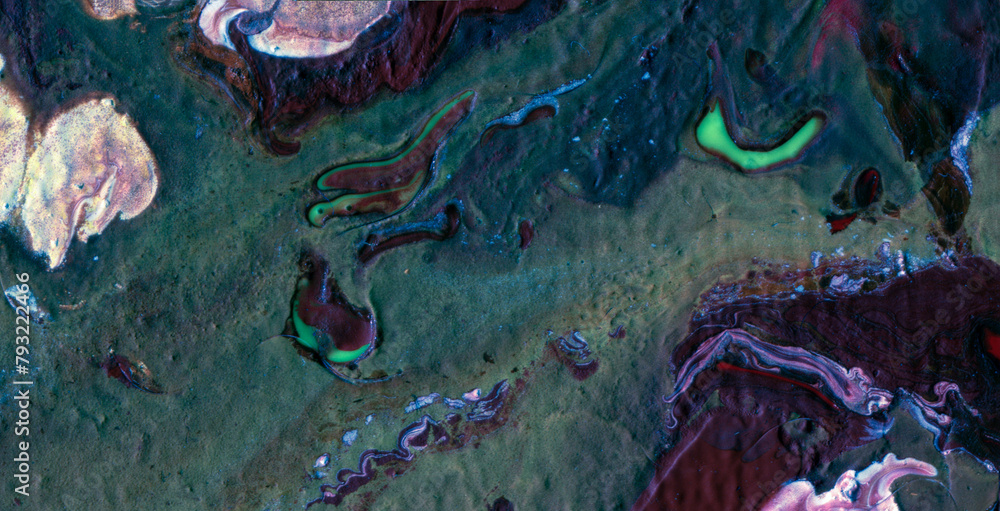 Fototapeta premium Unleashing the Charm of Liquid Art in Oil Paint 