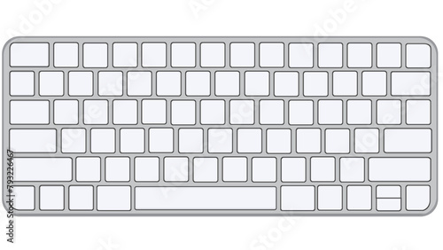 Keyboard, Apple keyboard, keyboard isolated on white, keyboard, white keyboard without keys, simple keyboard, ultra HD quality vector illustration, high quality png file, keyboard, computer notepad, 