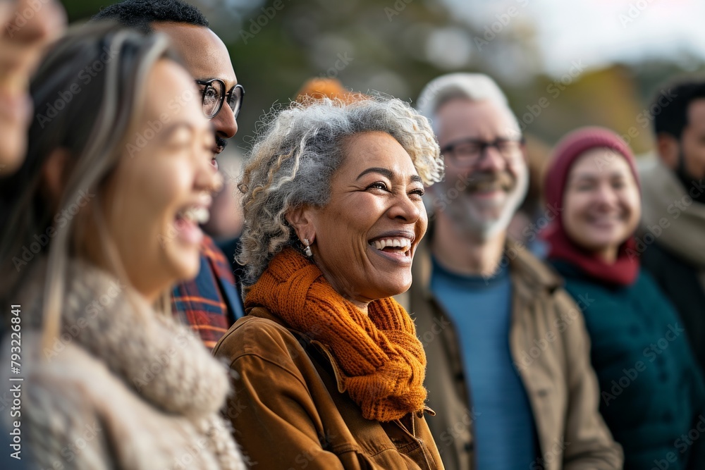 Group of diverse friends laughing and having fun together. Multiethnic group of people spending time together. Group of diverse friends laughing and having fun together. Multiethnic group of people spending time together.