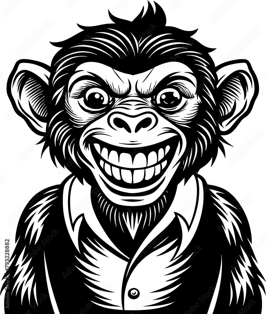 Chimpanzee Monkey Drawing, monkey, animals, logo, illustrator Chimpanzee Monkey Drawing, monkey, animals, logo, illustrator