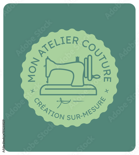 Identité graphique pour couturière, couturier, retouche de vêtements, réparation et vente, logo machines à coudre anciennes, atelier de couture, cours, créateur, modéliste, styliste, vintage