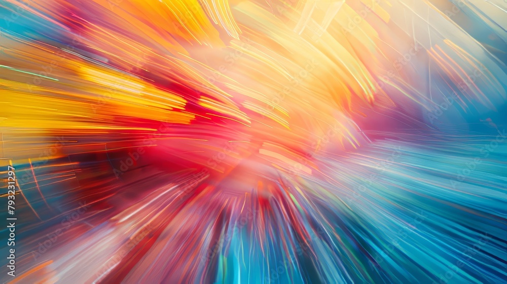 A colorful, abstract painting with red, yellow, and pink stripes. The painting has a vibrant and energetic feel to it, with the colors blending together in a dynamic way. The brushstrokes are bold A colorful, abstract painting with red, yellow, and pink stripes. The painting has a vibrant and energetic feel to it, with the colors blending together in a dynamic way. The brushstrokes are bold