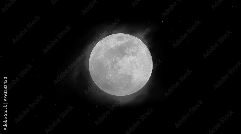 Beautiful nighttime moon. 4k virtual video animation. Beautiful nighttime moon. 4k virtual video animation.
