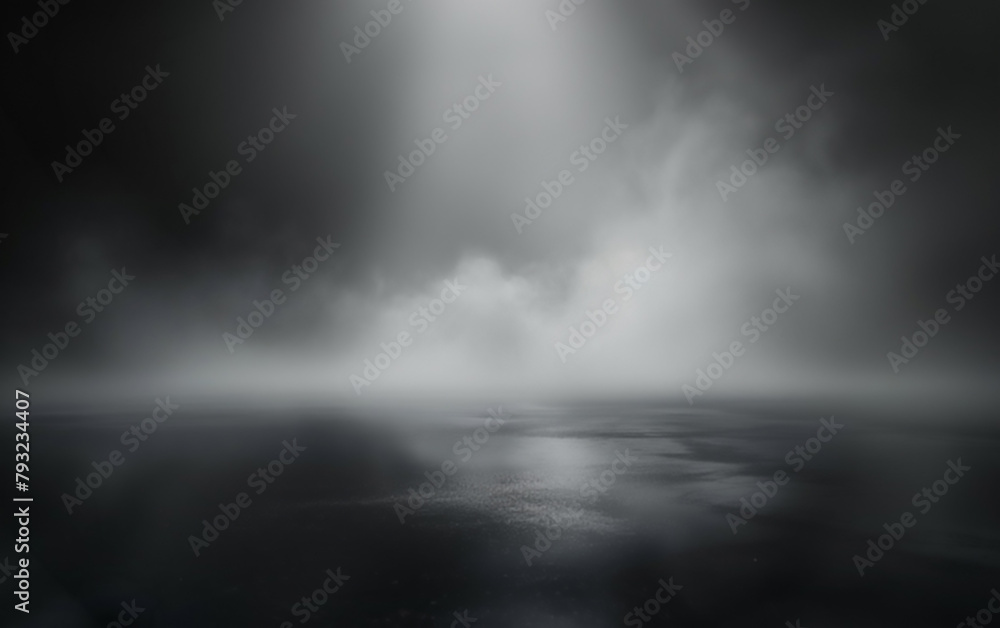 Black and white background. Cloudy night sky.