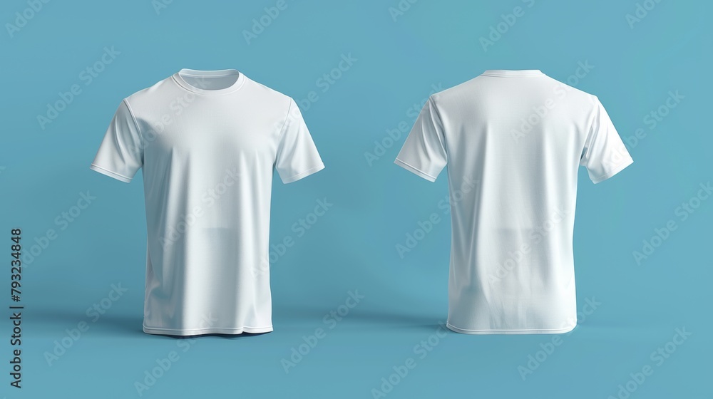 Mockup of a blank collared shirt, showcasing front and back views. This plain t-shirt mockup is designed for tee design presentations for printing purposes, presented in 3D rendering. Mockup of a blank collared shirt, showcasing front and back views. This plain t-shirt mockup is designed for tee design presentations for printing purposes, presented in 3D rendering.