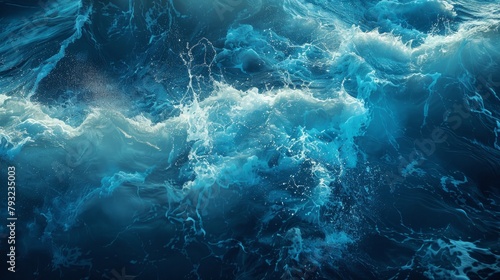 An abstract depiction of seawater flow, artistically captured under different light exposures