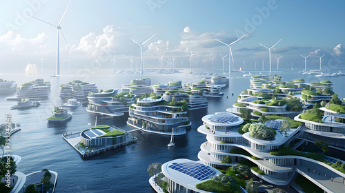 Futuristic Green City: Innovative Solutions against Rising Sea Levels and Climate Change