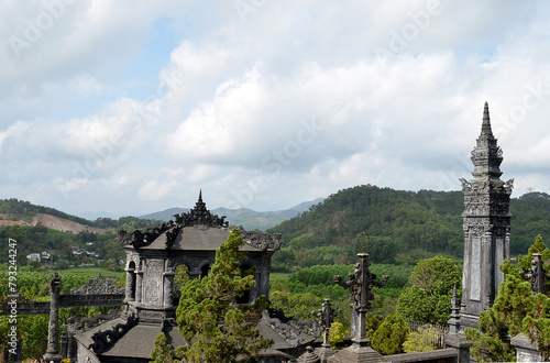 View from Emperor Khai Dinh's mausoleum, Hue, Vietnam