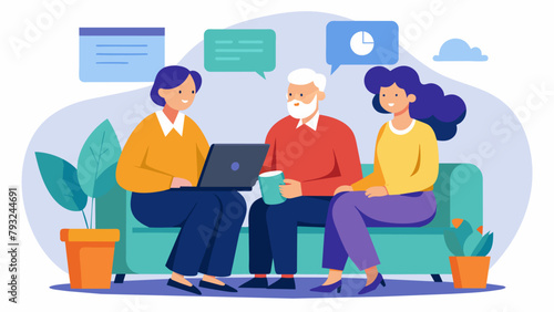 A couple sitting down with their financial advisor trying to navigate the complexities of filing taxes and planning for retirement as gig
