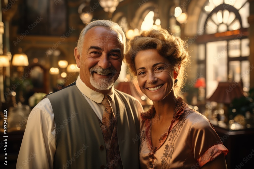 Elegant senior couple enjoying a luxurious event together Elegant senior couple enjoying a luxurious event together