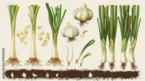 an infographic that highlights Sweet Garleek's unique nutritional benefits, comparing it to traditional garlic and leeks photo