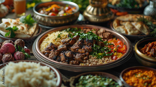  Middle Eastern traditional lunch, It's also Ramadan 