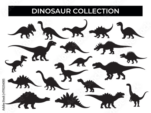 Collection of Dinosaur Silhouettes