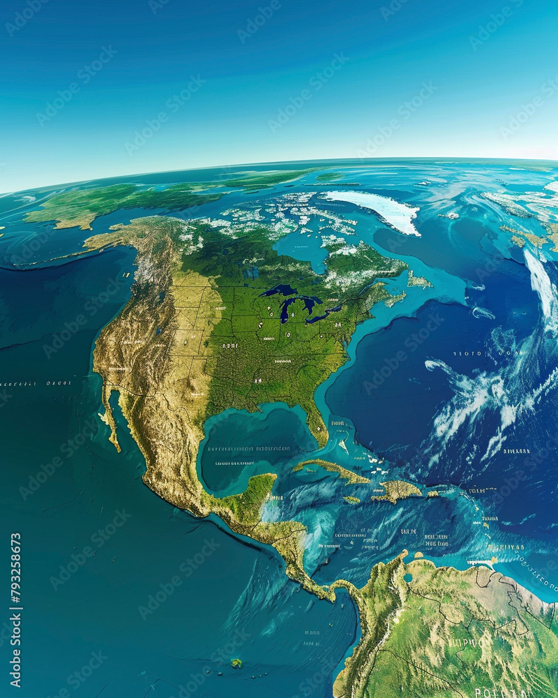 an aerial image of the continent of North America --ar 4:5 --style raw --stylize 0 Job ID: 4a61b292-43b2-4abf-8b15-c11f240a1c52