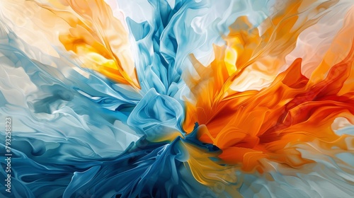 Colorful flows expressive organic artistry
