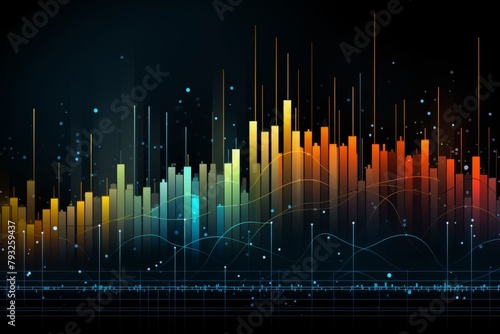 Stock market graph trading analysis investment financial, stock chart graph, business crisis, crash loss and grow up gain, profits win up trend growth. High quality photo