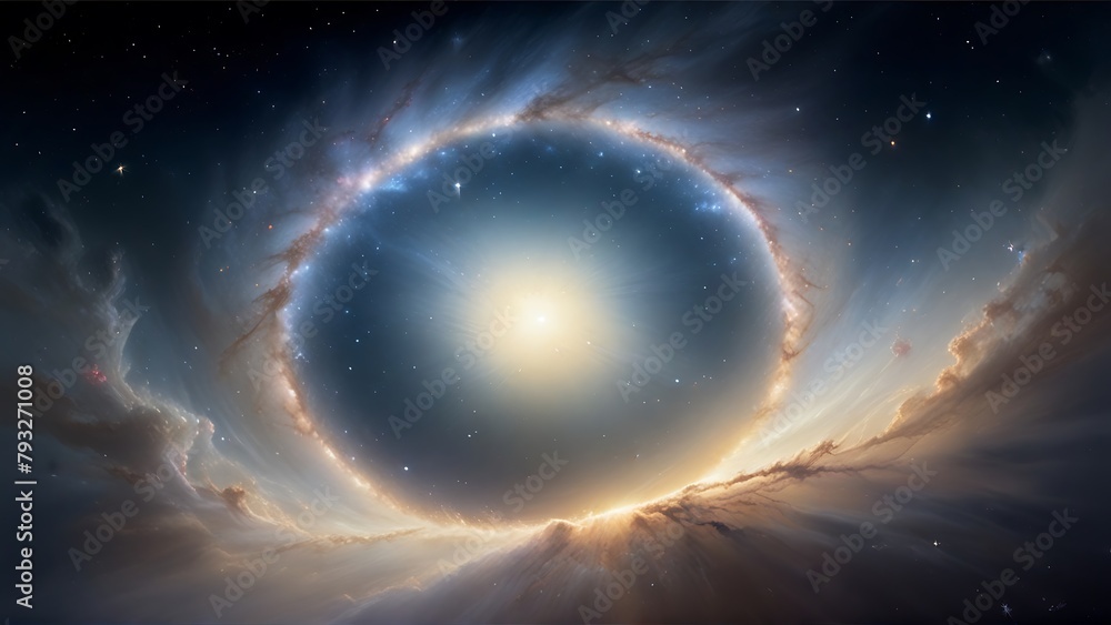Ethereal Cosmos Nebula's Radiant Glow Amidst the Celestial Expanse