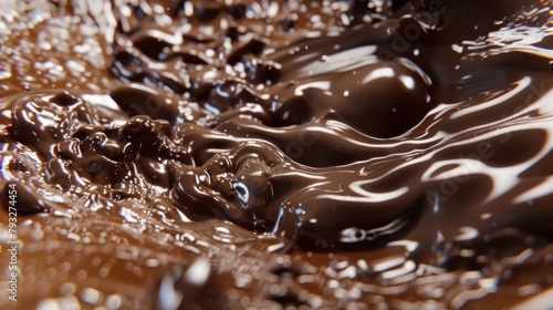 melted hot chocolate, sweet dessert. liquid chocolate background