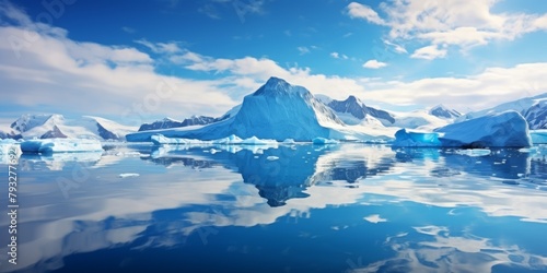 Antarctic sea iceberg Generative AI © Romann