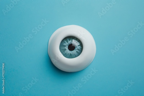 A Striking Conceptual Eyeball Centered on a Vivid  Backdrop, Evoking Themes of Perception and Surveillance, Generative AI