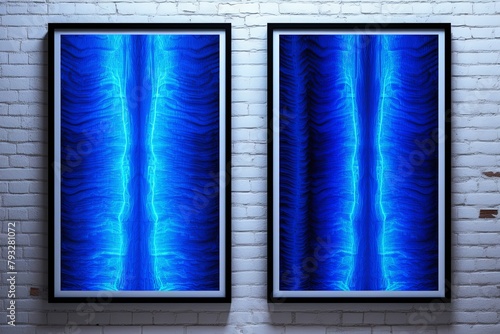 Electric Blue Noise Posters: Unique Wall Art for Audio Engineers photo
