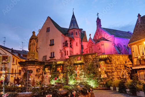 Eguisheim, France: One of the pearls of Alsace, an authentic fairytale place, most beautiful villages of France.