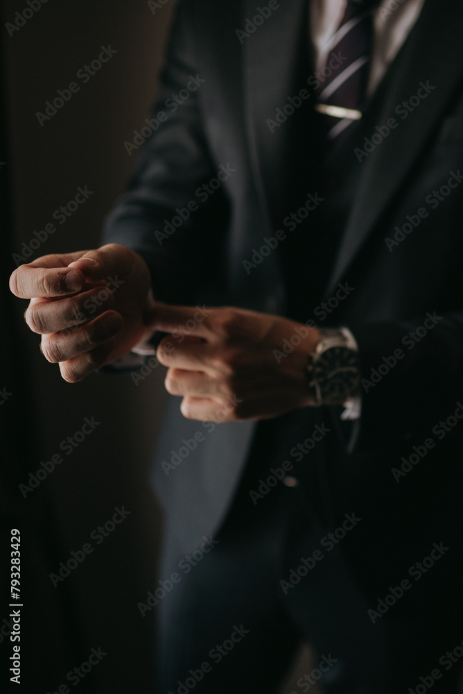 Guy is getting dressed for a business meeting. Guy is getting dressed for a business meeting.