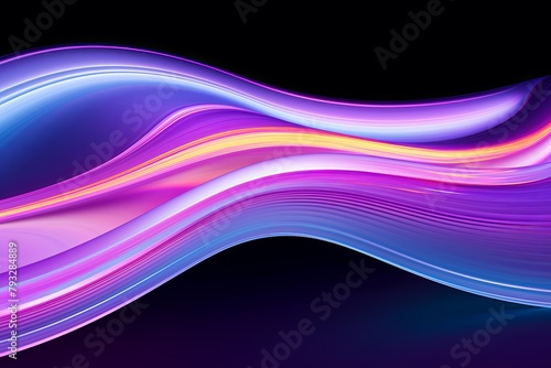 Luminous Neon Wave: Dynamic Fluidity Artwork in Bright Neon Hues