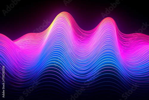Luminous Neon Wave Art: Spectral Wave Neon Cover