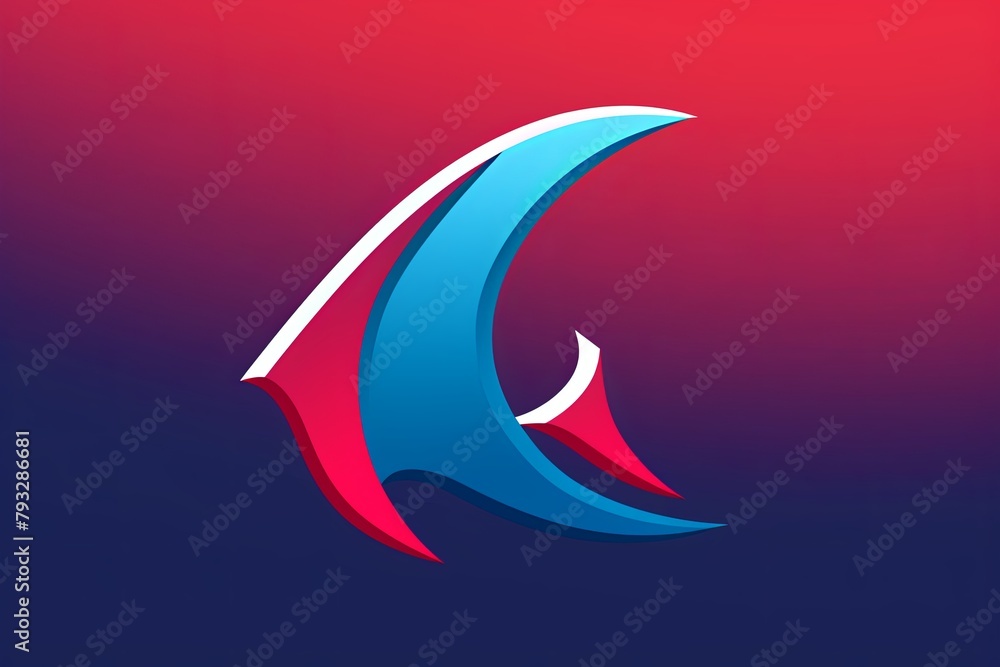 Dynamic Red Blue Gradient Abstracts: Sports Team Logo Inspiration Dynamic Red Blue Gradient Abstracts: Sports Team Logo Inspiration