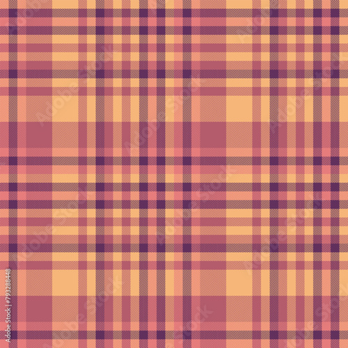 Textile background seamless of pattern texture fabric with a tartan check plaid vector.
