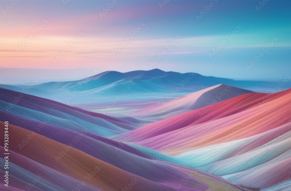 Abstract landscape with soft pastel tonal colors