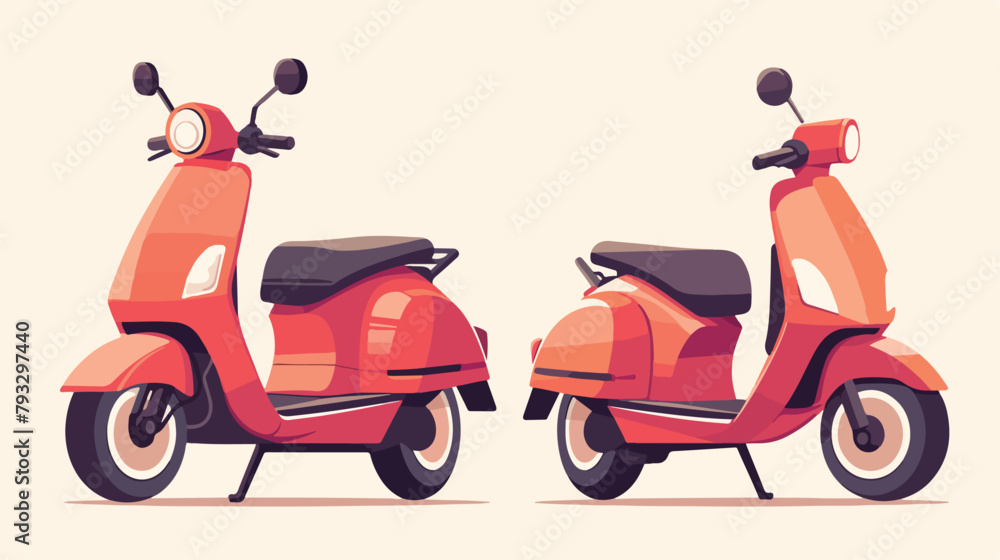 Vector illustration of modern icon water scooter 2d