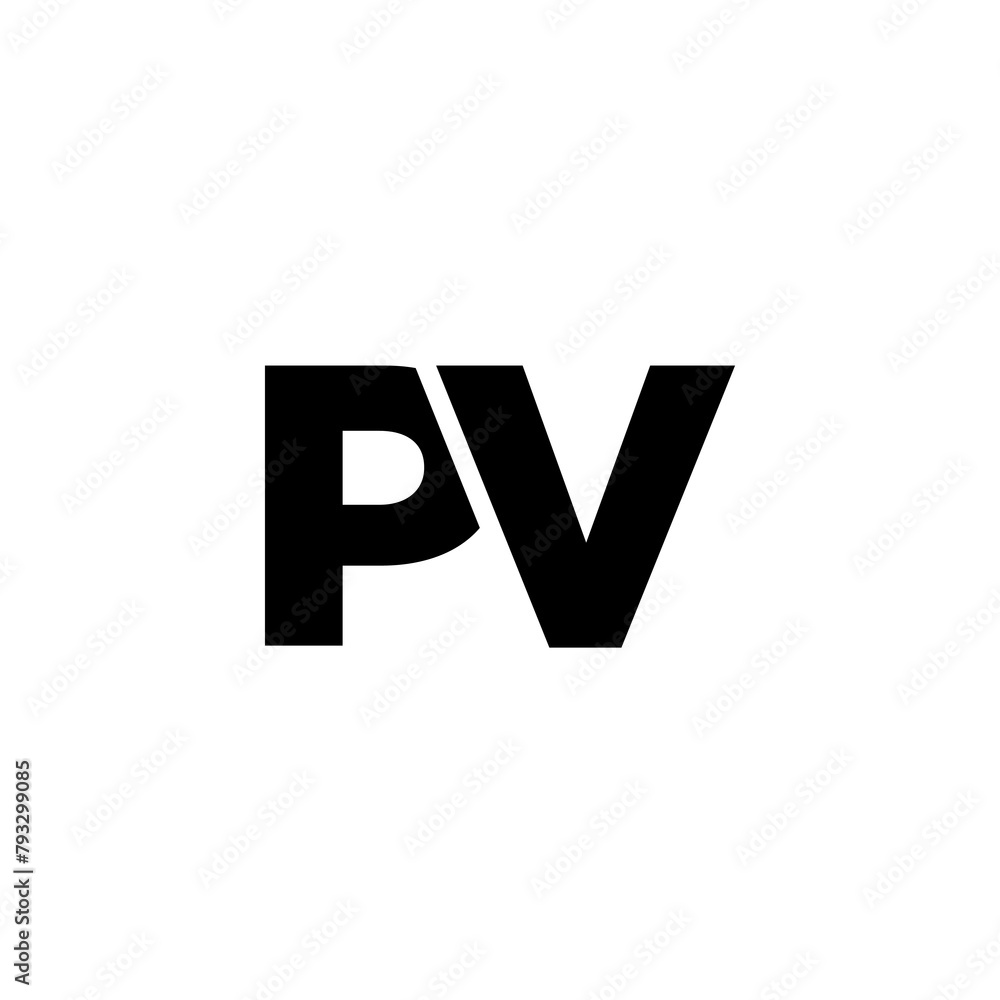 Letter P and V, PV logo design template. Minimal monogram initial based logotype. Letter P and V, PV logo design template. Minimal monogram initial based logotype.