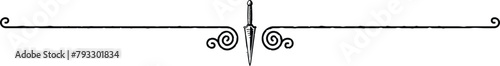 Elegant Header Footer - Medieval Dagger