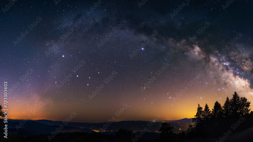A starry night sky with the Milky Way