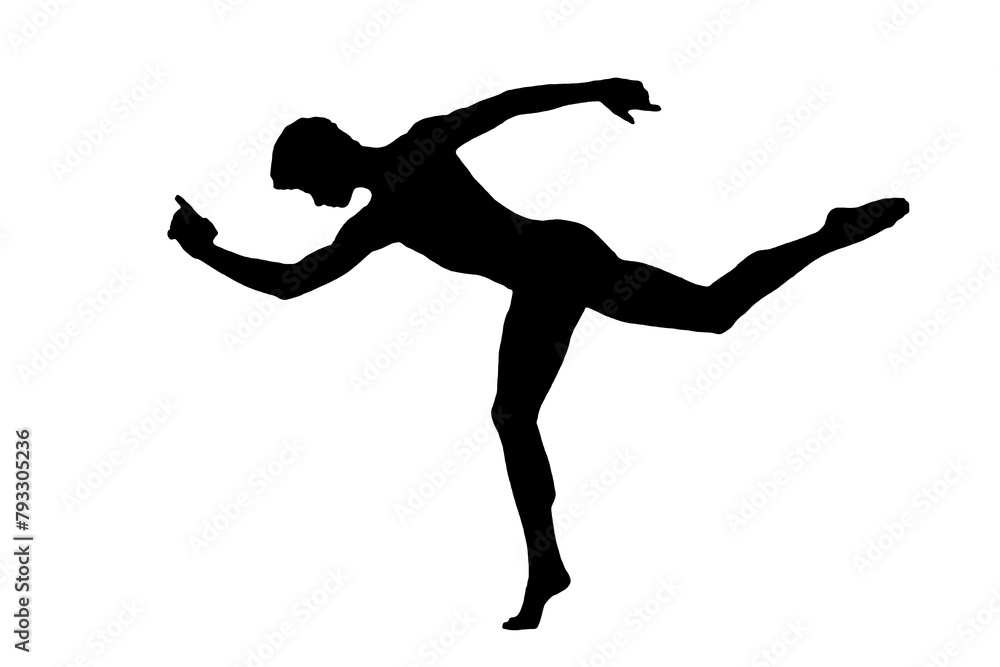 black vector image silhouette modern muscular body exercises, beauty, bodybuilding body line art. For use as a brochure template or for use in web design.