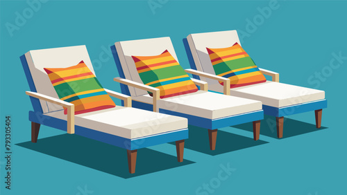 A set of bespoke outdoor lounge chairs tailored to comfortably fit the clients body shape are handwoven with durable allweather wicker and colorful.