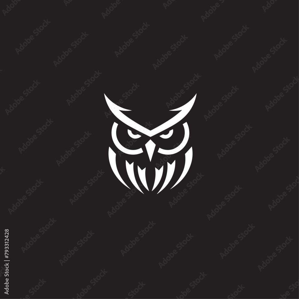 Owl logo flat vector design Owl logo flat vector design