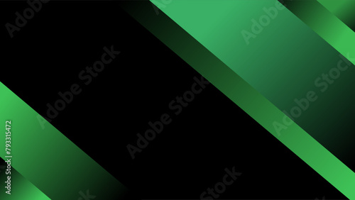 3D dull glowing green diagonal geometric shapes over black background