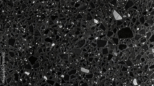 Monochromatic High-Resolution Terrazzo Surface Detail