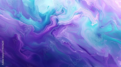 Abstract liquid swirls in purple hues
