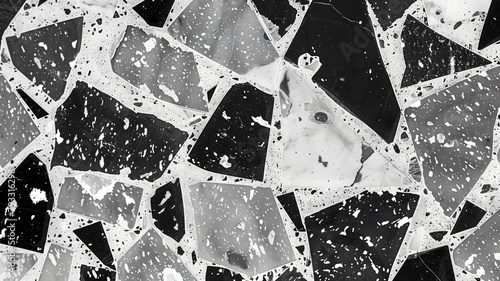 Monochromatic High-Resolution Terrazzo Texture with Contrast photo
