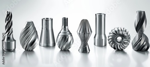 Sintered carbide cnc tools showcasing engineering excellence against white background
